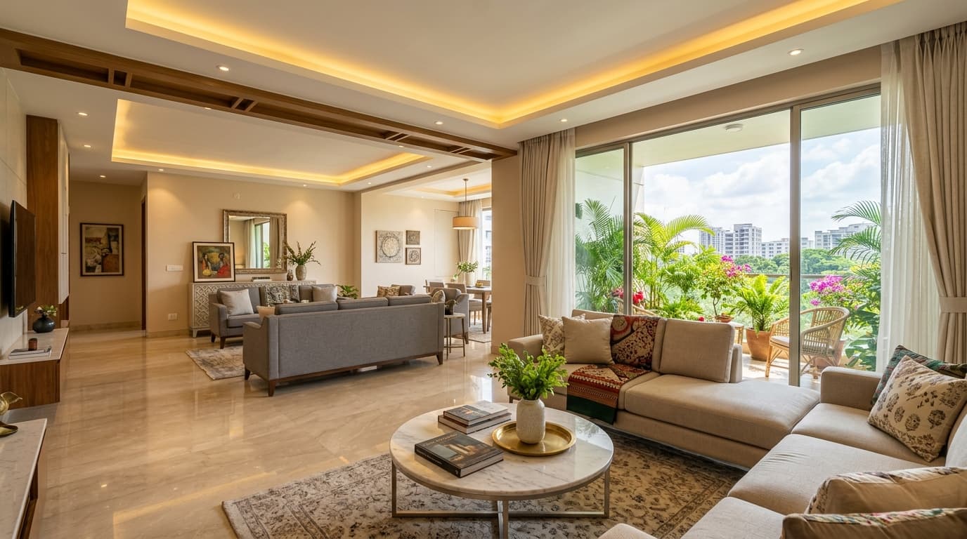Green Leaf 6 - Biophilic Luxury 3 BHK Residence (1,450 Sq Ft)